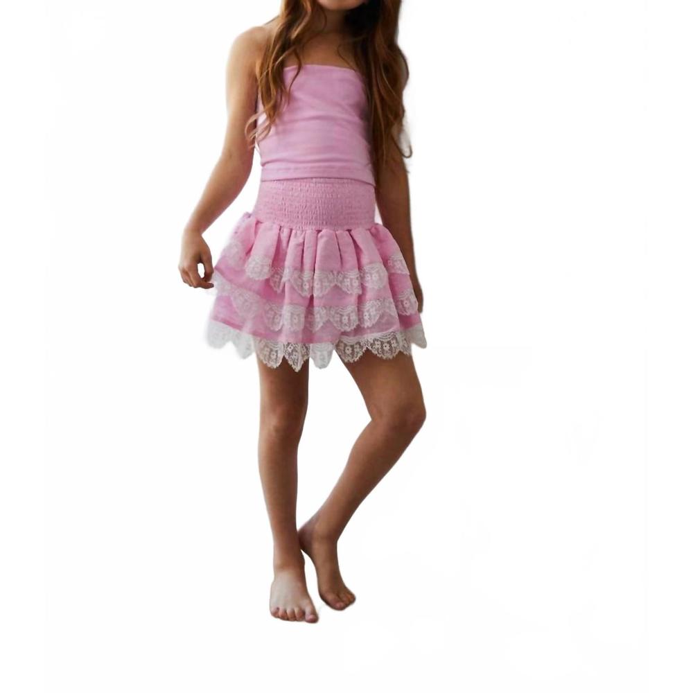 NEW THEME alexa tube top with lace in pink